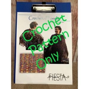 New Fiesta Yarns by Franziska Collins Rayon Boucle Fringe Poncho Crochet Pattern